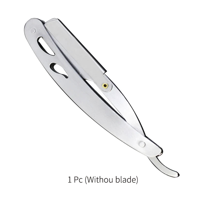 Stainless Steel Safety Straight Razor — Barber Shaving Tool