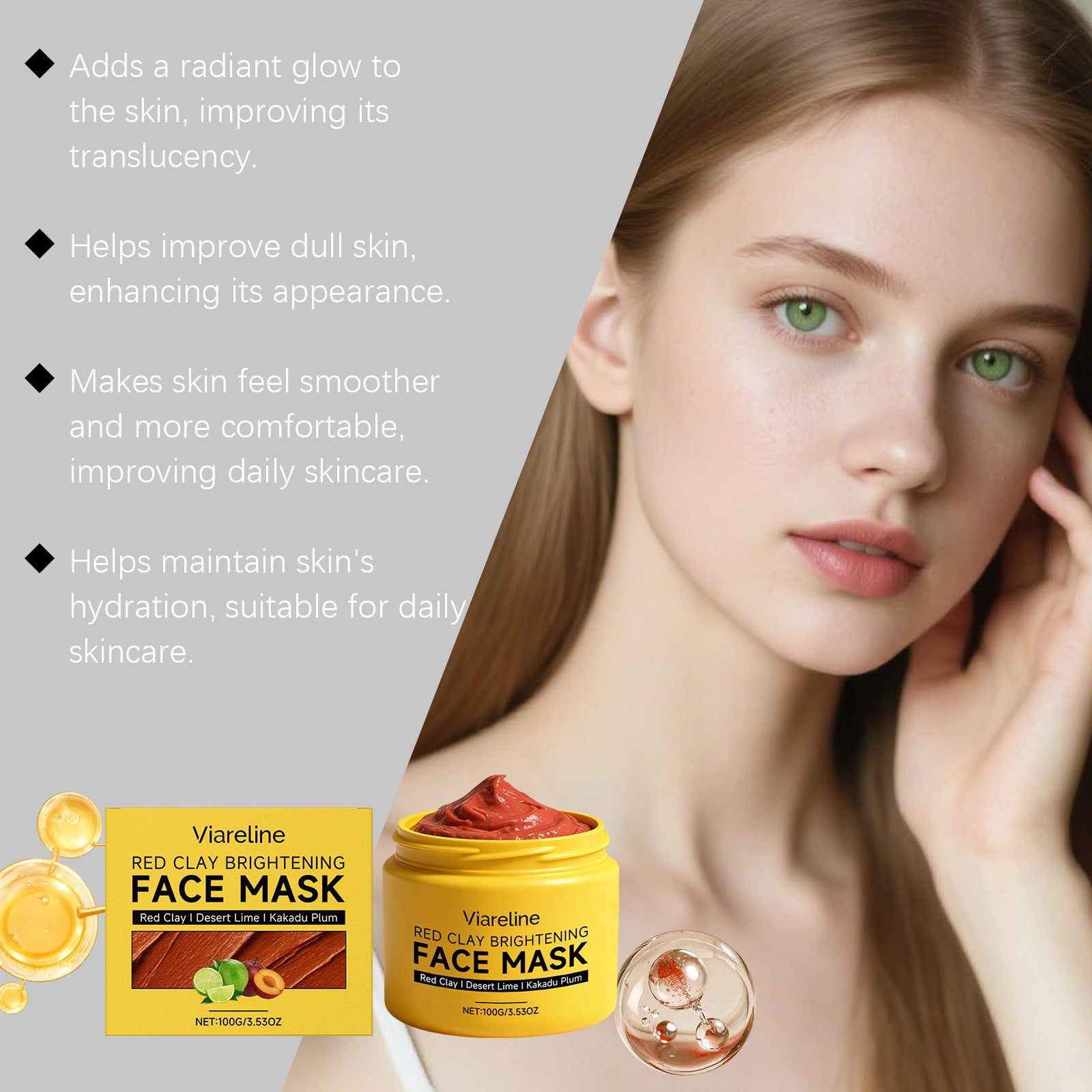 Red Clay Deep Pore Facial Mask — Mineral Rich, Skin Smoothing