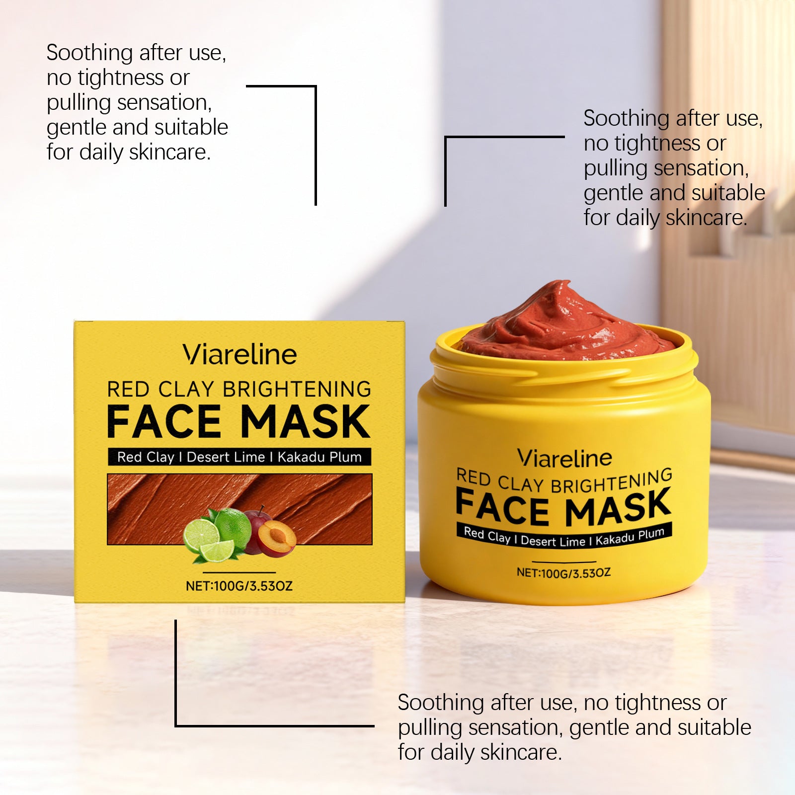 Red Clay Deep Pore Facial Mask — Mineral Rich, Skin Smoothing