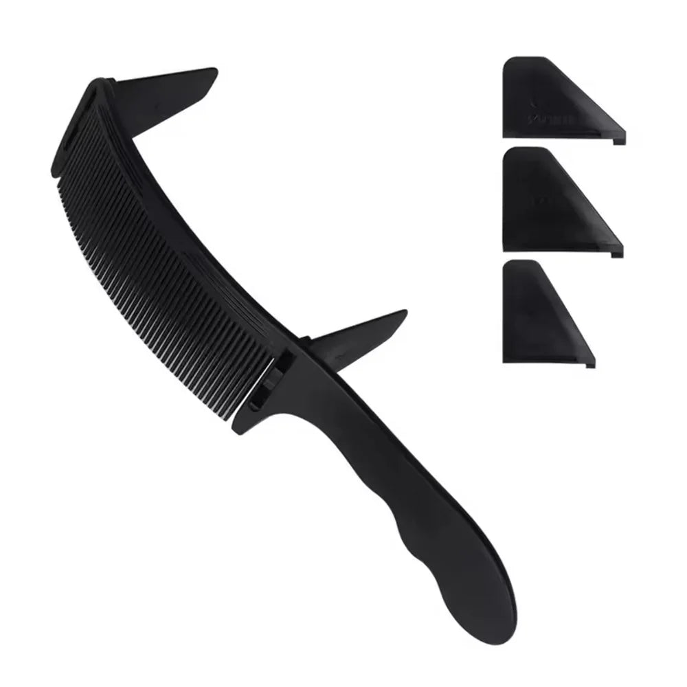 Curved Hair Clipping Comb — Fade & Taper Blending, 6 Styles