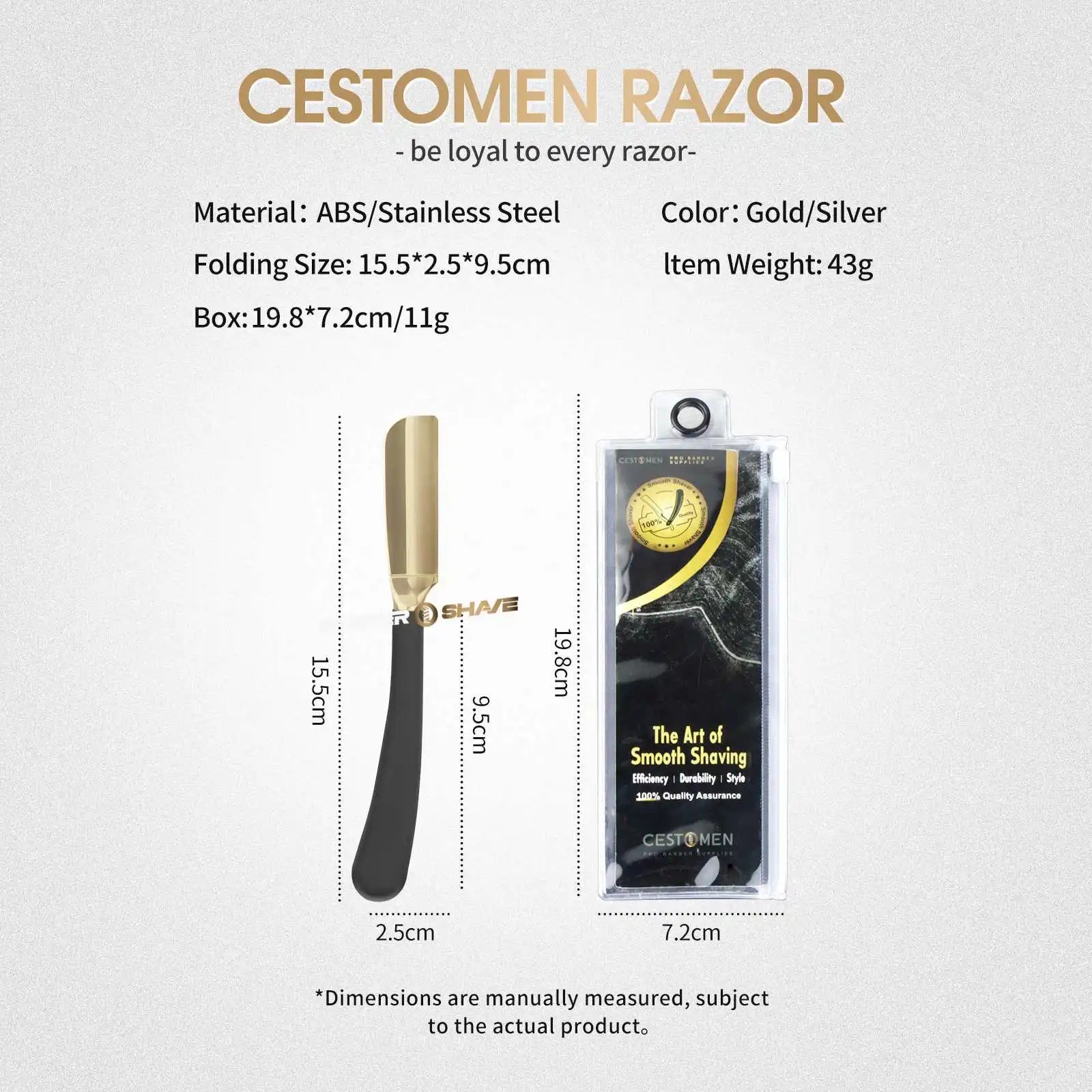 Professional Barber Razor — Gold & Silver Finish with Gift Options