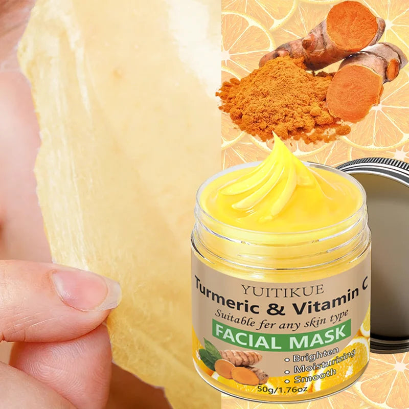 Turmeric & Vitamin C Clay Mask — 120g Brightening Treatment