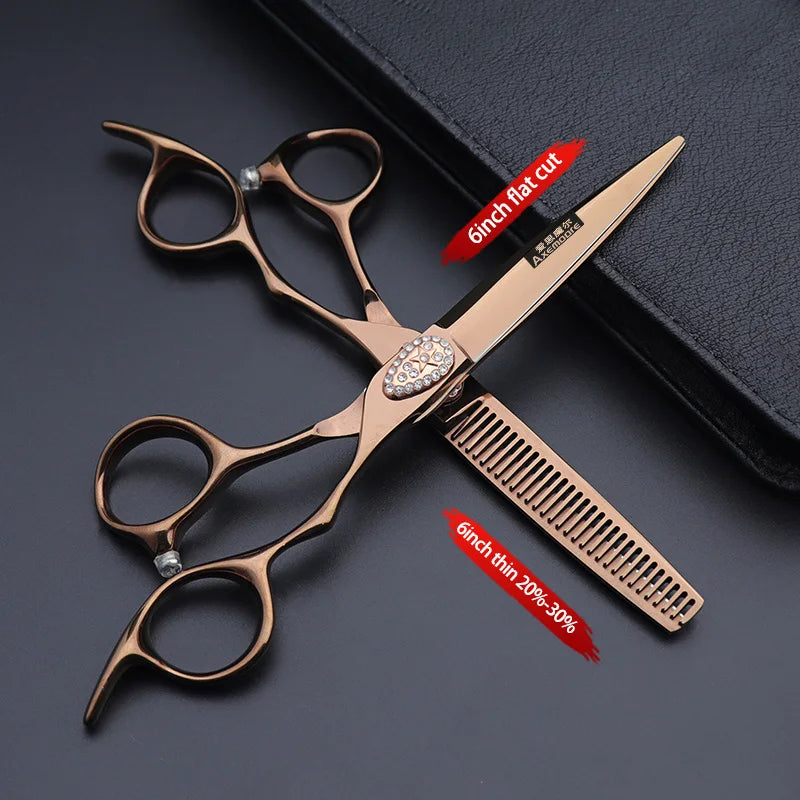 Axemoore 6-Inch Premium Barber Scissors — Cutting & Thinning Sets