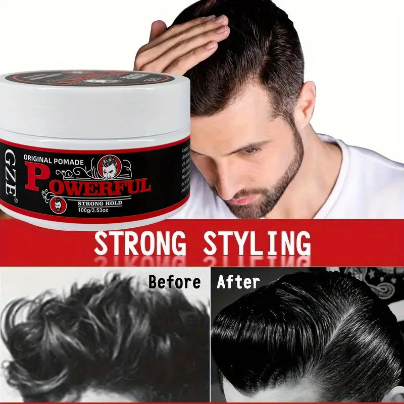 GZE Men's Pomade — Long-Lasting Hold & Natural Shine