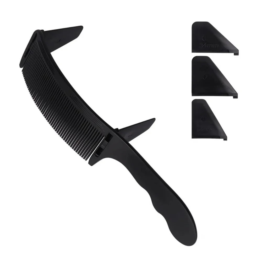 Curved Hair Clipping Comb — Fade & Taper Blending, 6 Styles
