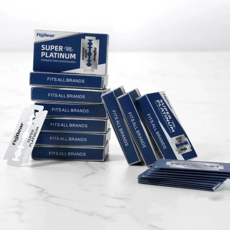 Safety Double-Edge Razor Blades — Professional Barber Pack, 10–50 Blades