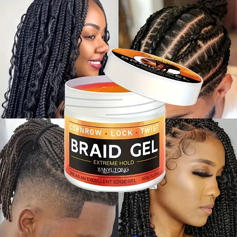 Carbomer Braiding Gel Wax — Anti-Frizz, Strong Hold