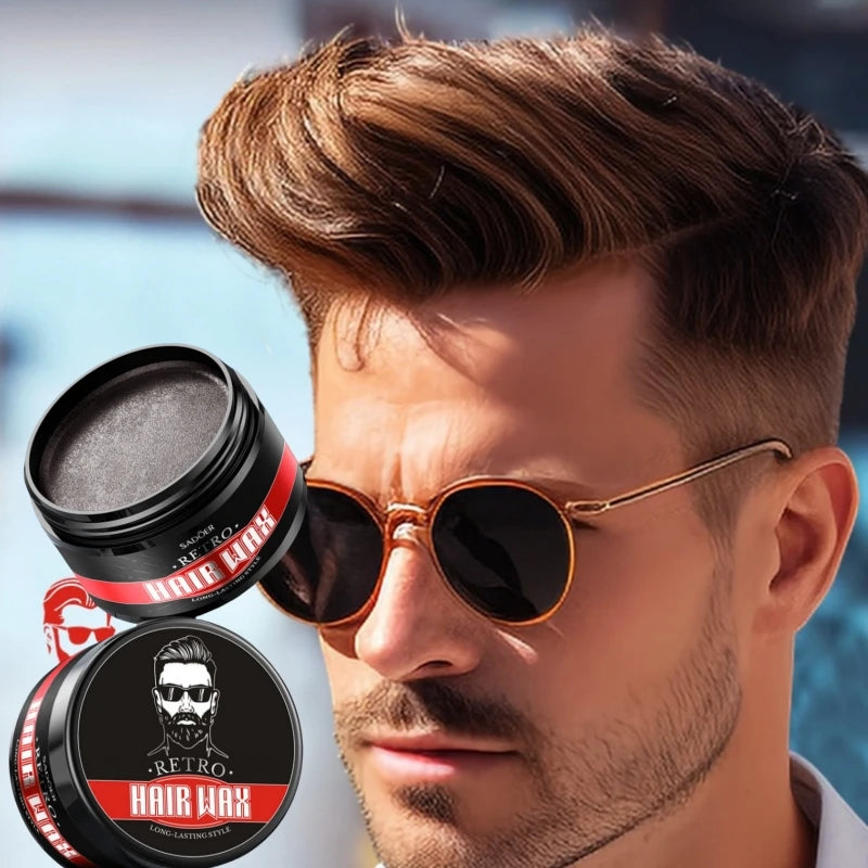 100g Retro Hair Wax — Ginseng & Keratin, Strong Hold