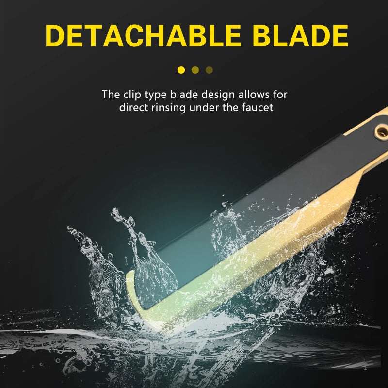 Classic Folding Straight Razor — Stainless Steel, 5 Colors