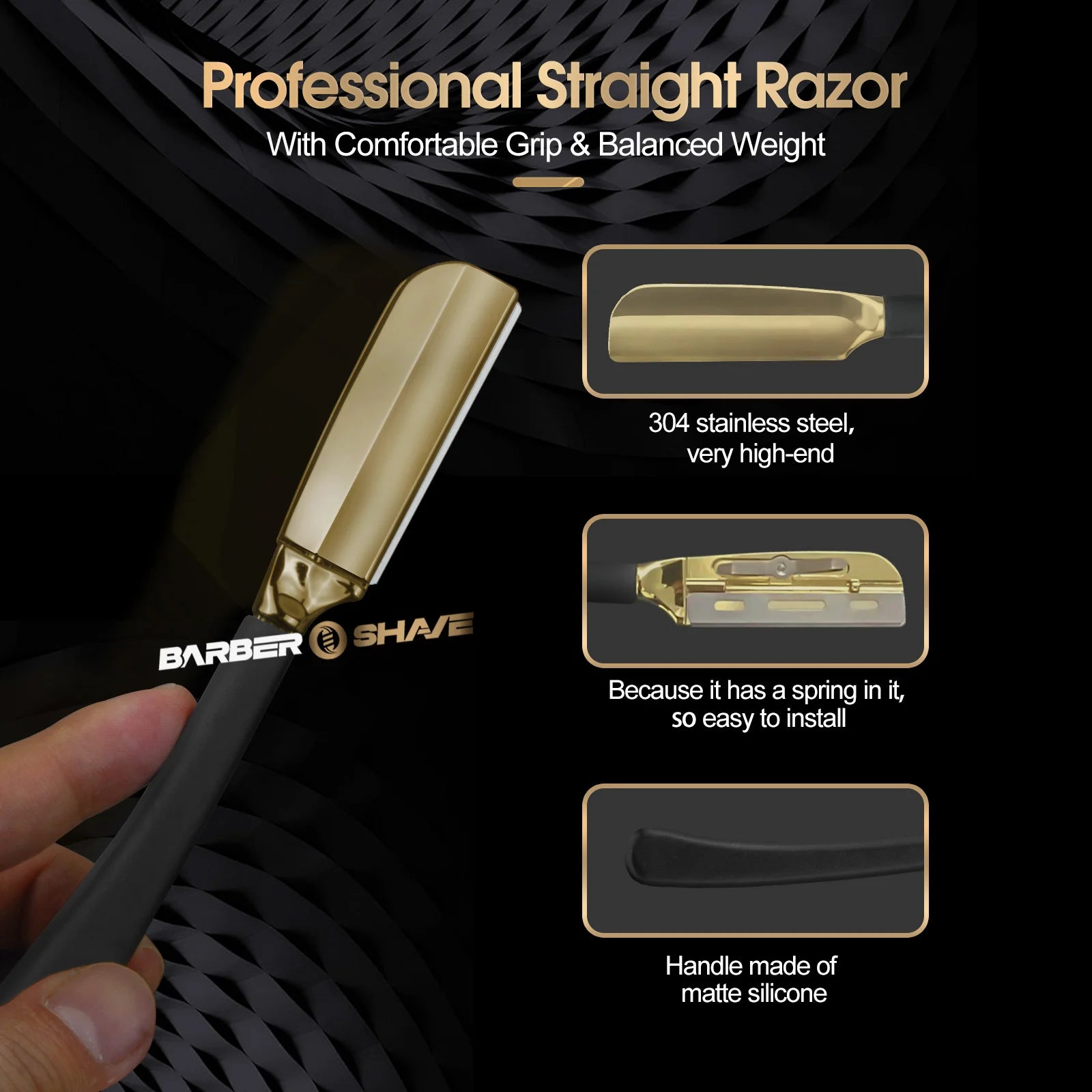 Professional Barber Razor — Gold & Silver Finish with Gift Options