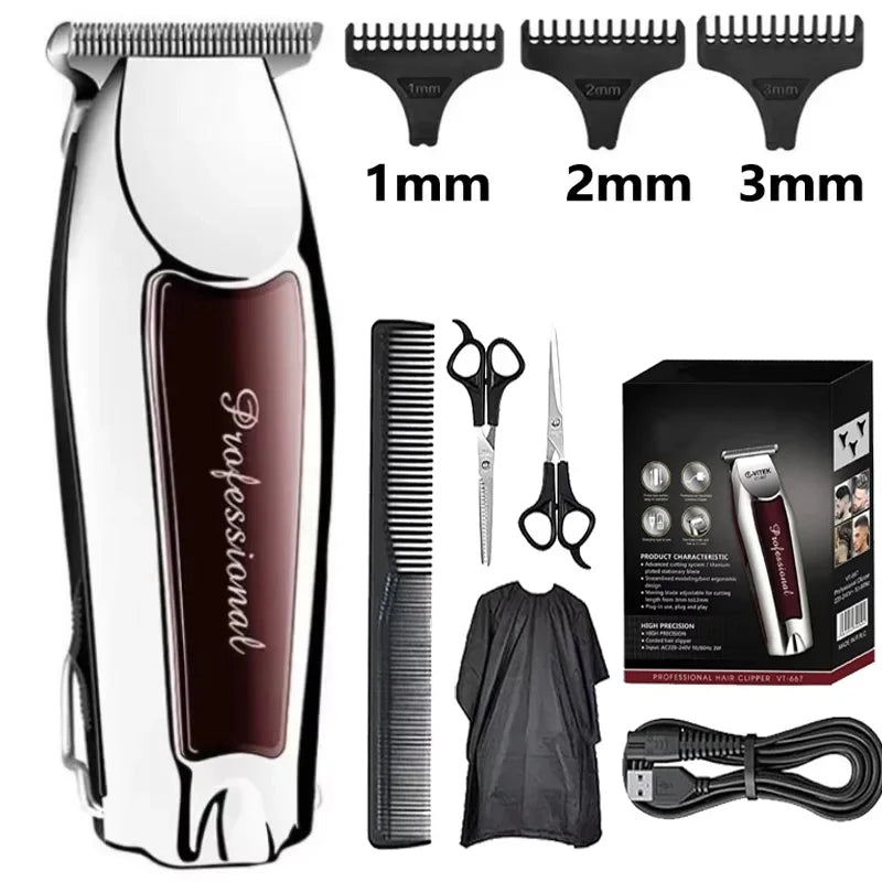 Kemei Cordless Hair Clipper — 3 or 6 Comb Box Set