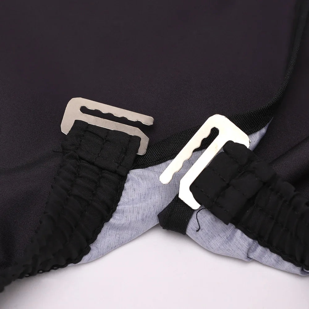 Professional Barber Hair Apron — Anti-Static, Black Patterned