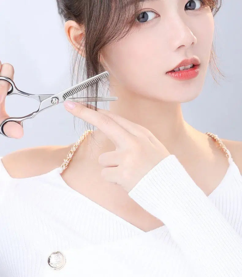 Ergonomic Professional Barber Scissors — Flat, Thinning & Sets