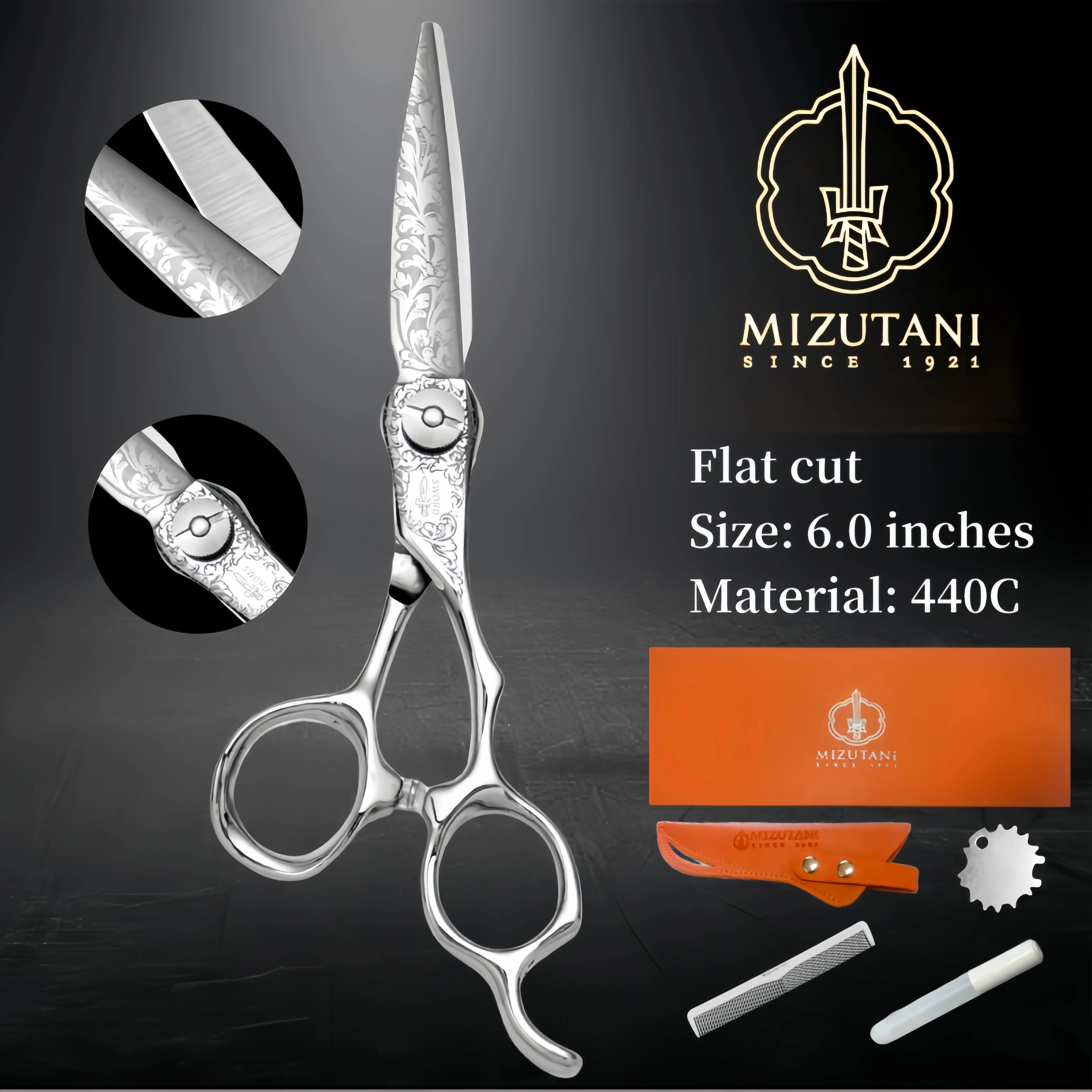 Japan 440C & VG10 Premium Barber Scissors — 6" to 7"