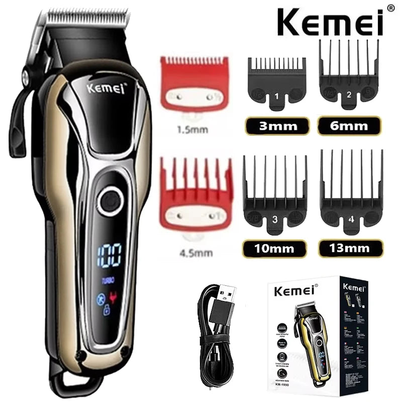 Kemei KM-1990 LCD Professional Barber Clipper