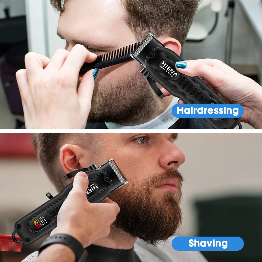 HIENA Professional LED Display Barber Clipper