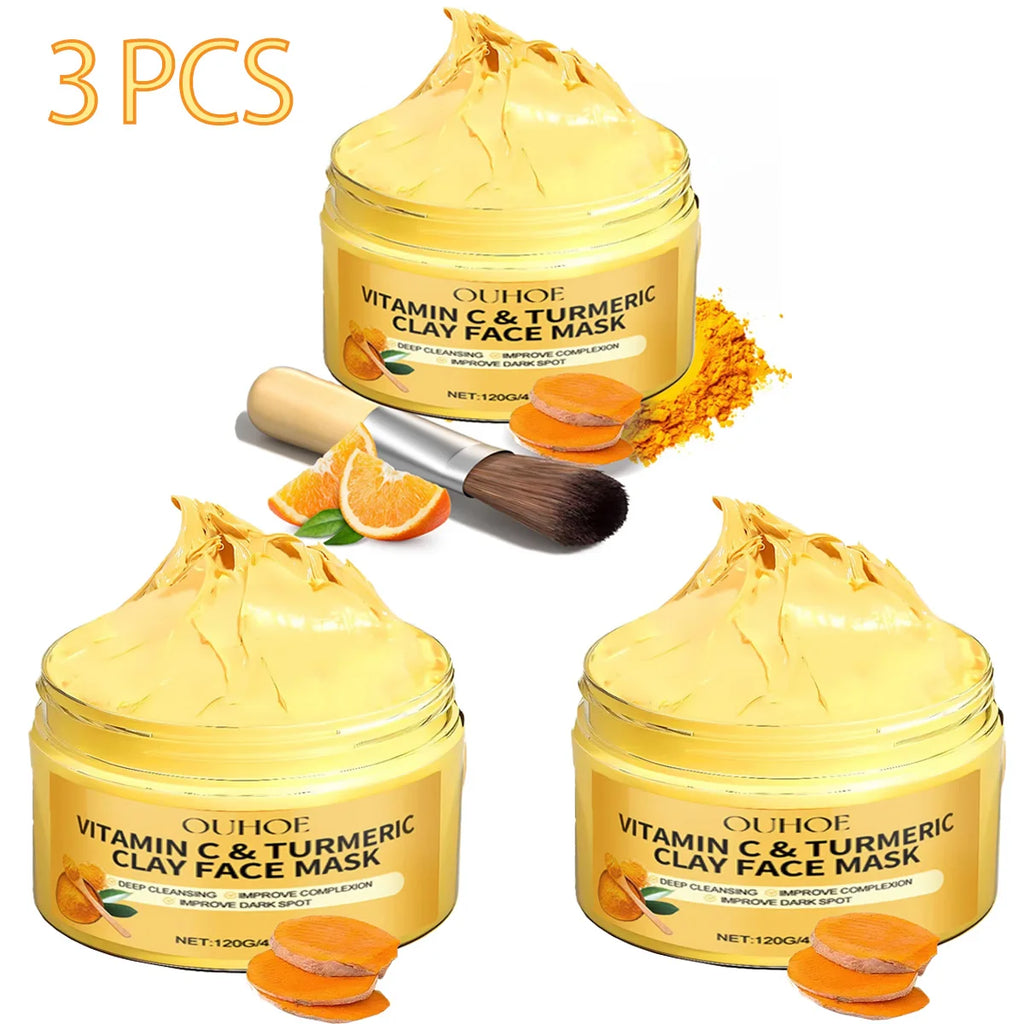 Turmeric & Vitamin C Clay Mask — Brightening, 1 to 3 Pack