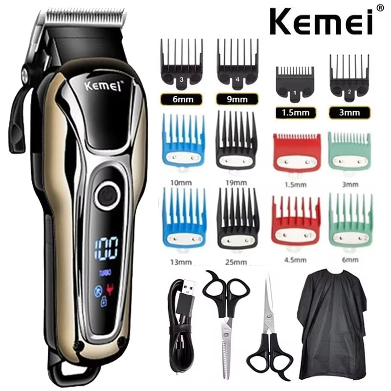 Kemei KM-1990 LCD Professional Barber Clipper