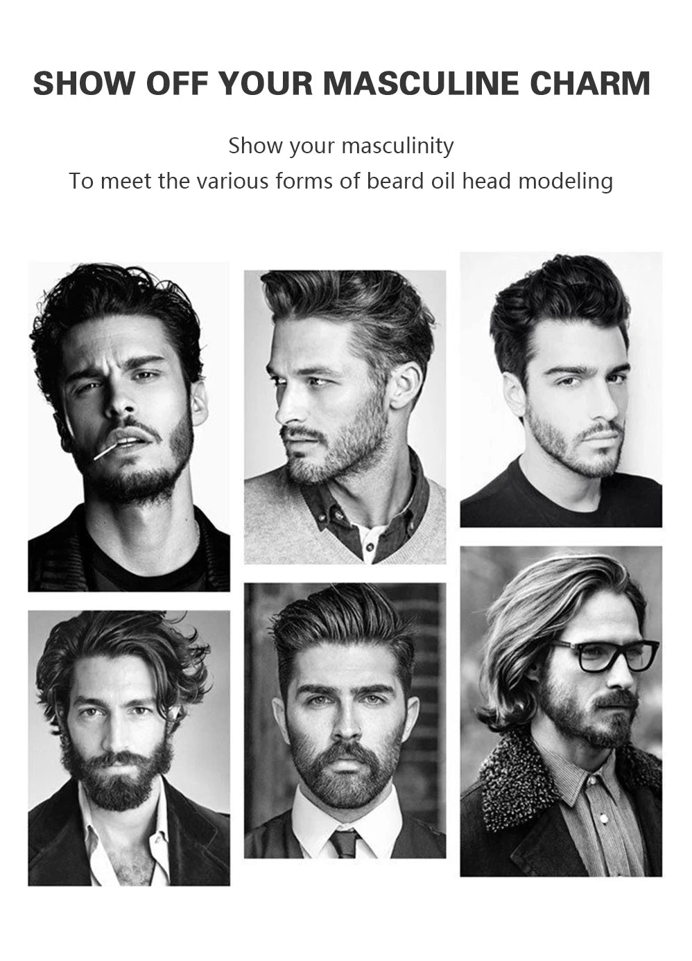 BARBERTOP Men's Boar Bristle Beard Brush — Wood Handle