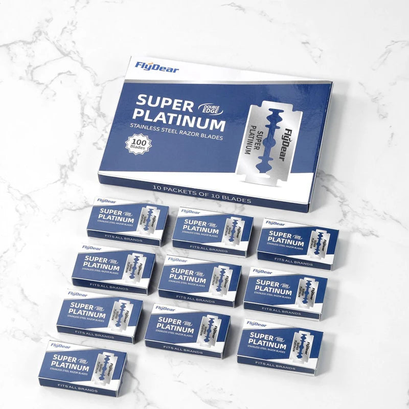 Double-Sided Stainless Steel Razor Blades — 10 to 100 Pack