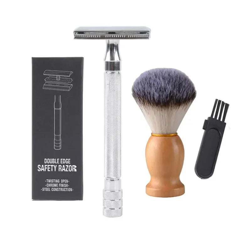 Classic Double-Edge Safety Razor & Brush Kit