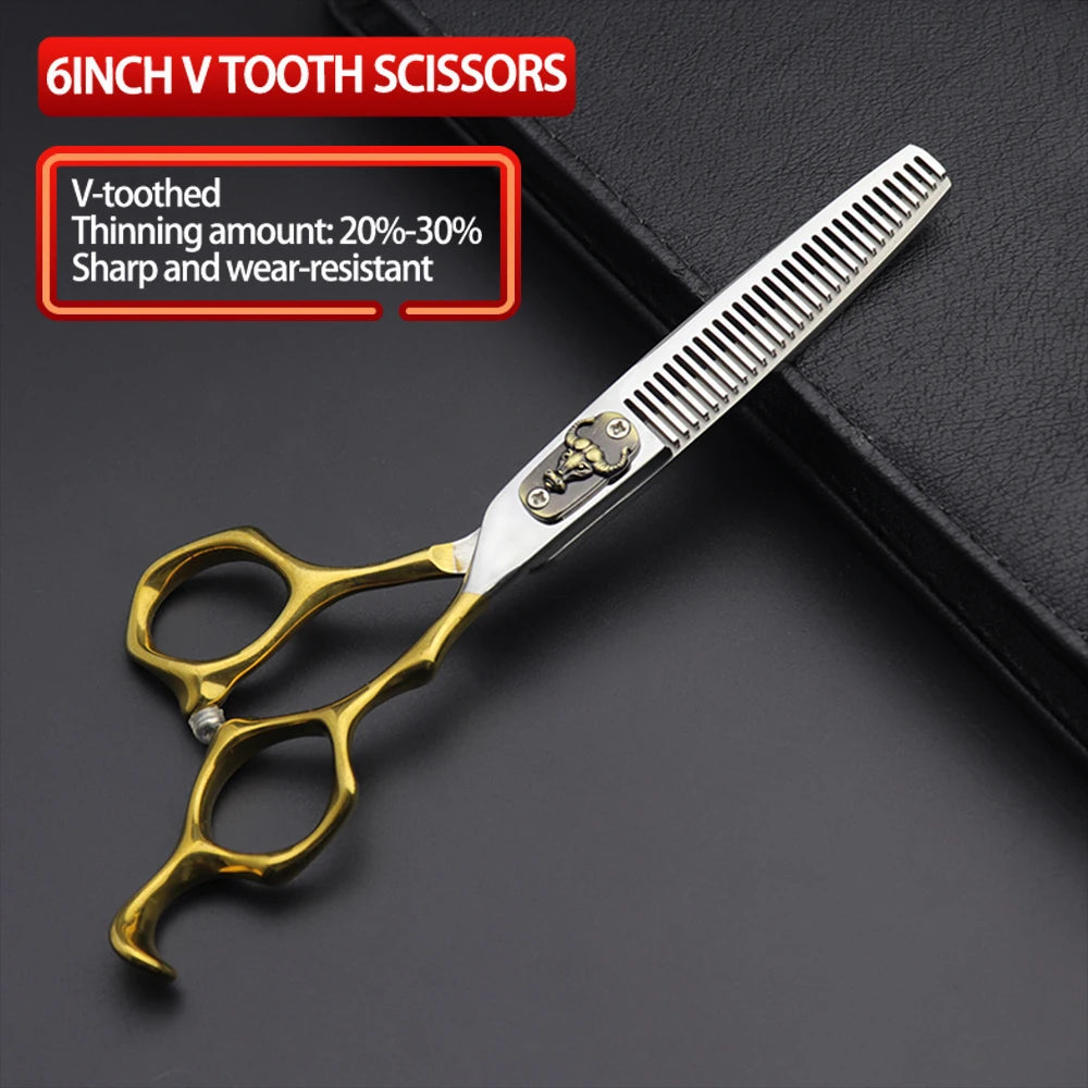 Axemoore 6-Inch Premium Barber Scissors — Cutting & Thinning Sets