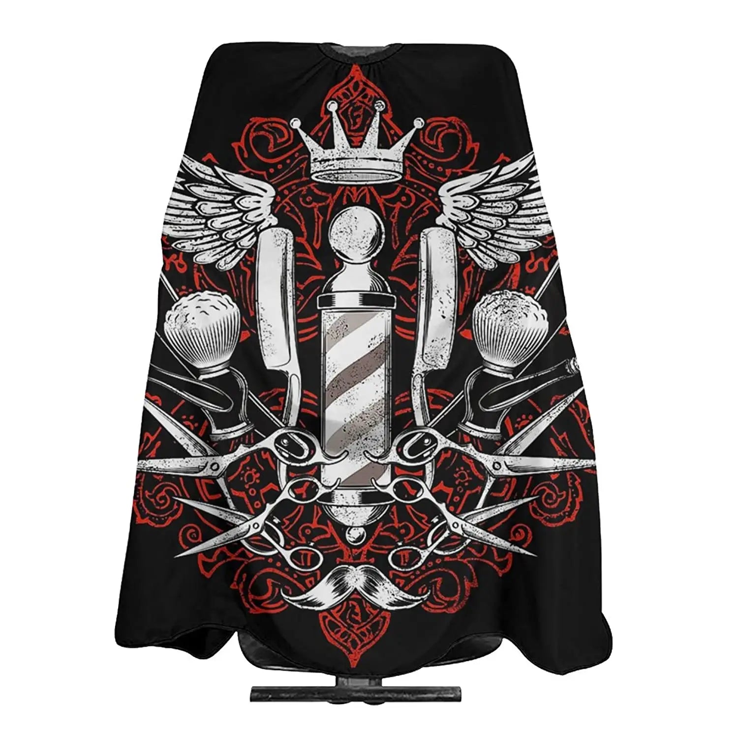 Barber Pattern Cape — Adjustable Closure, Professional Salon