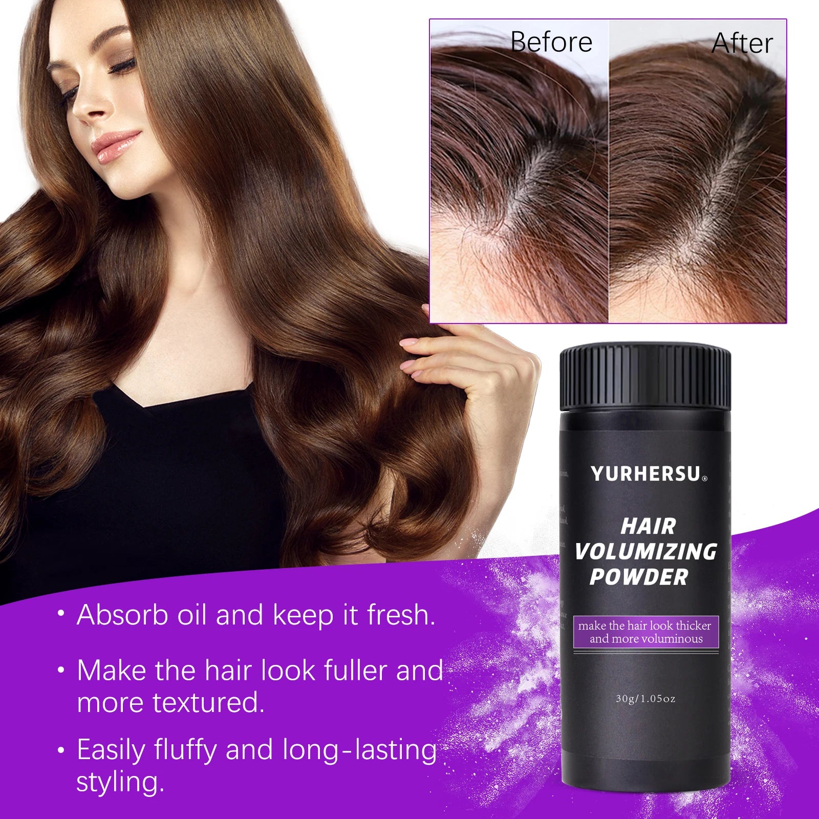 YURHERSU Magic Volumizing Powder — Fine Hair Body & Texture