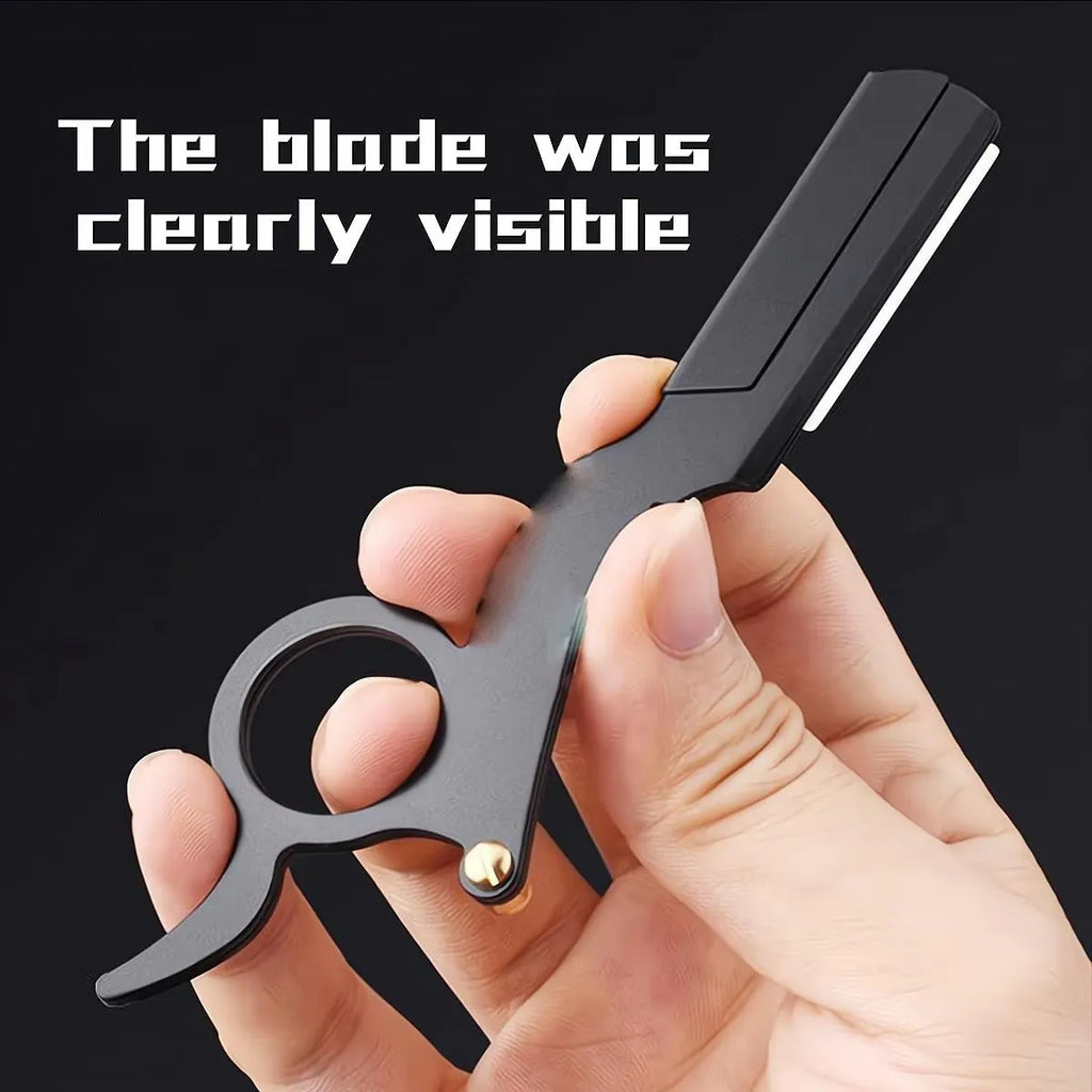 Folding Barber Razor Handle — With Optional Blade Bundle