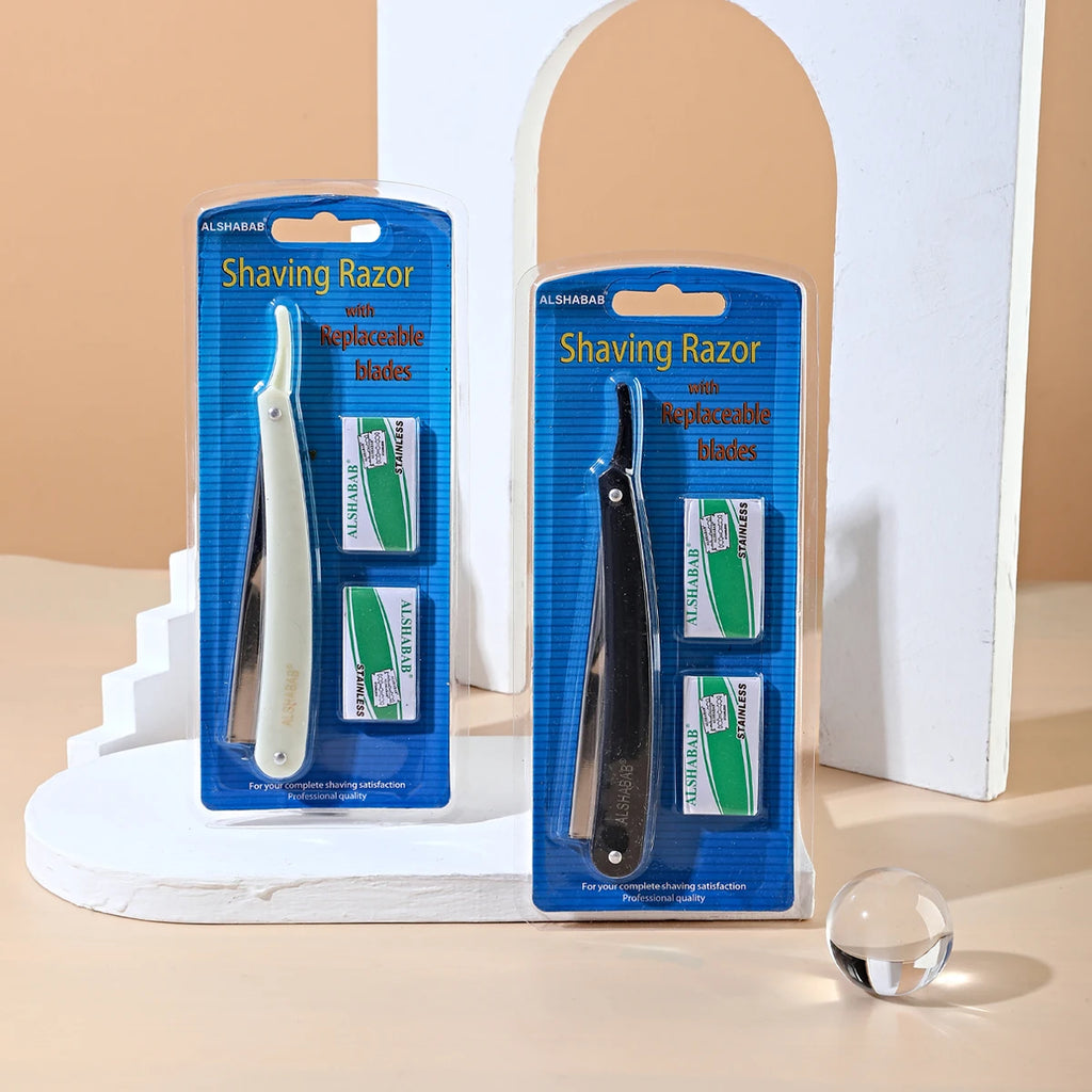 Double-Edge Straight Razor Set — 2 Blades Included