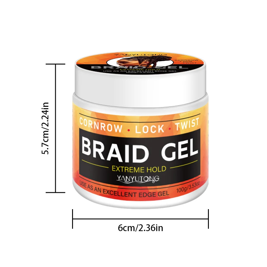 Carbomer Braiding Gel Wax — Anti-Frizz, Strong Hold