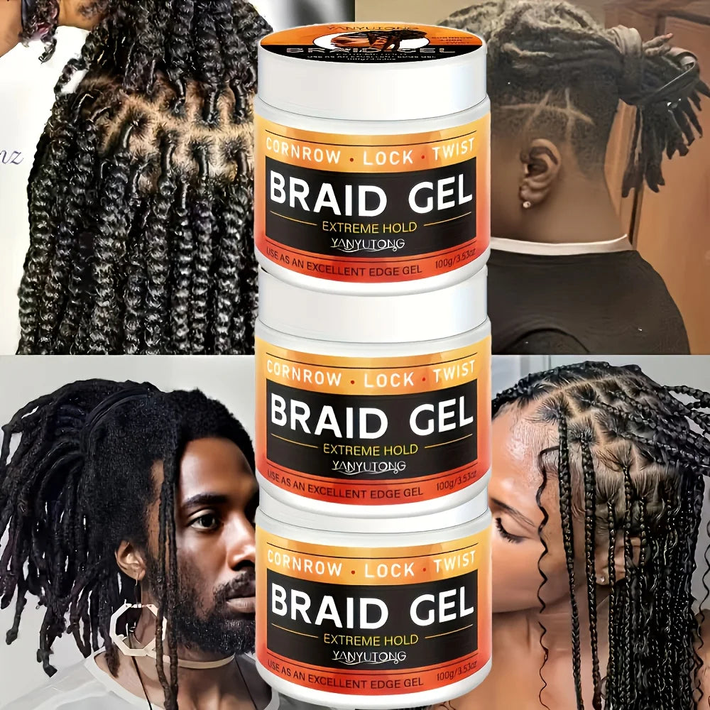 Carbomer Braiding Gel Wax — Anti-Frizz, Strong Hold