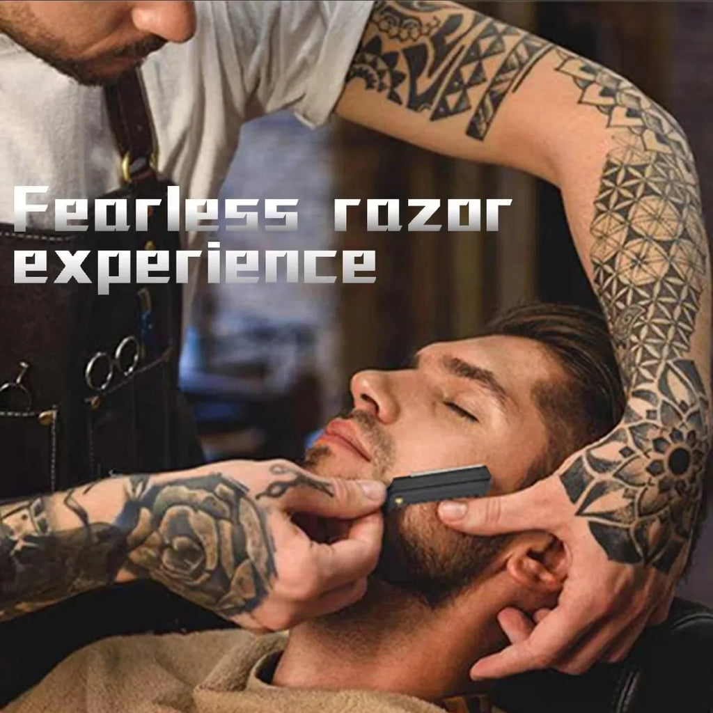 Folding Barber Razor Handle — With Optional Blade Bundle
