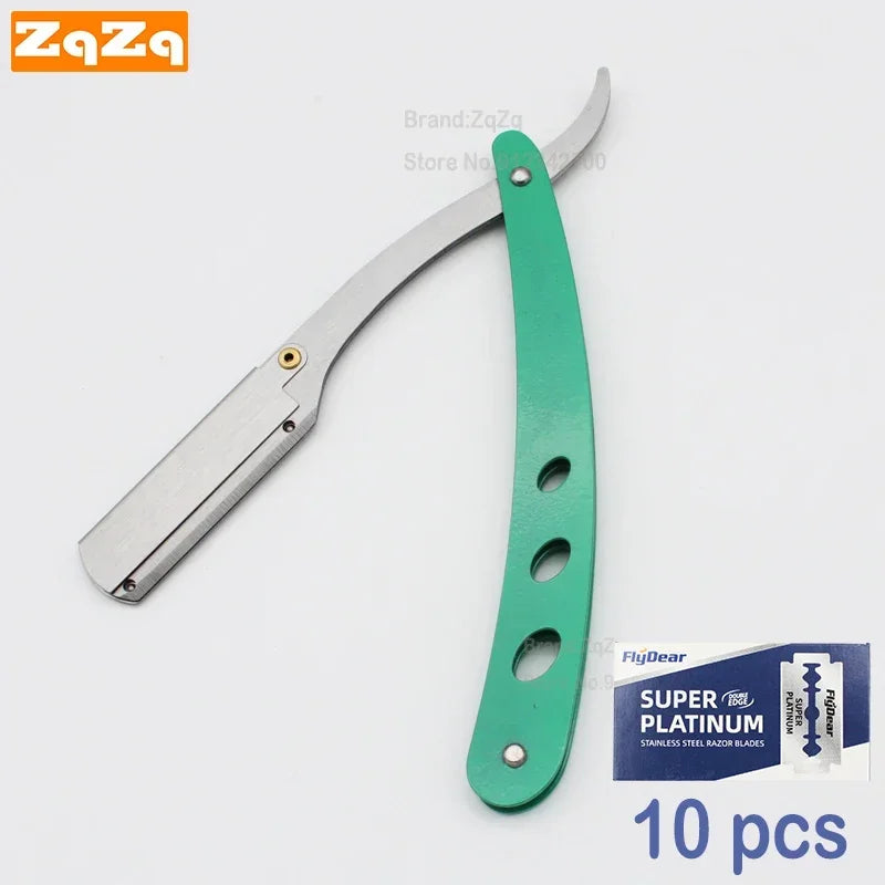 ZqZq Straight Razor Starter Kit — 10 Blades Included