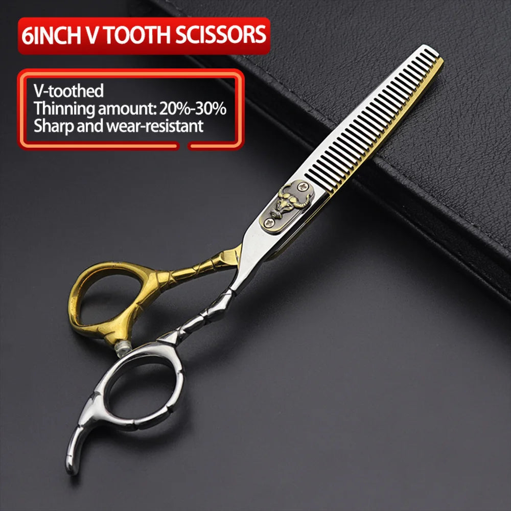 Axemoore 6-Inch Premium Barber Scissors — Cutting & Thinning Sets