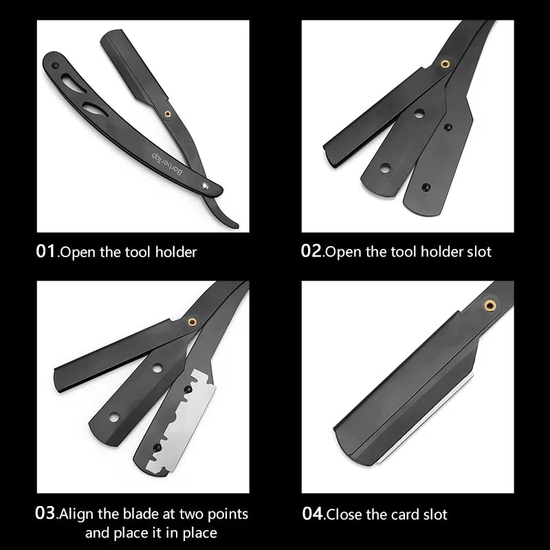 Classic Folding Straight Razor — Stainless Steel, 5 Colors