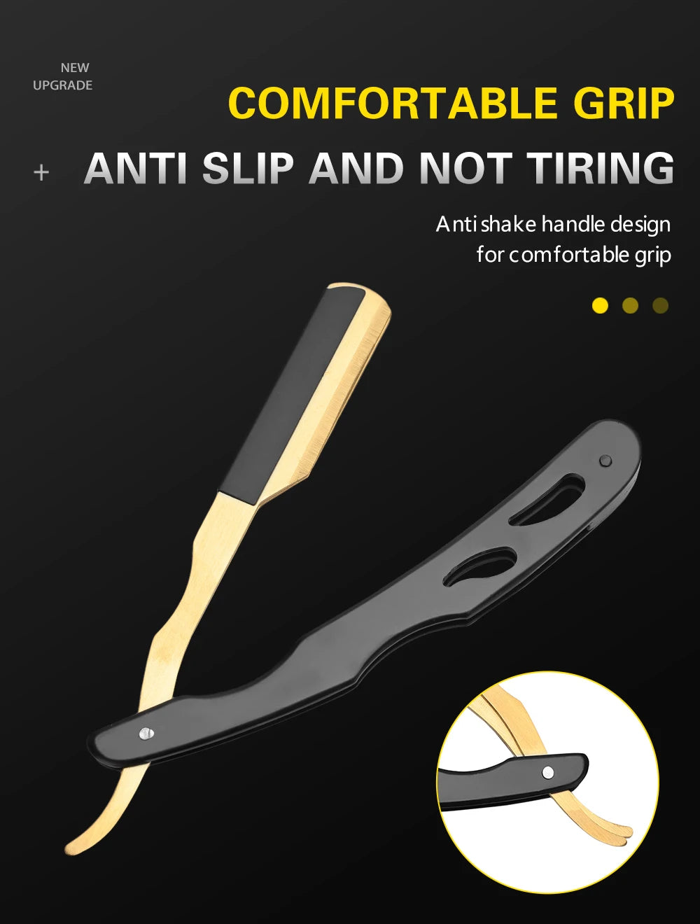 Classic Folding Straight Razor — Stainless Steel, 5 Colors