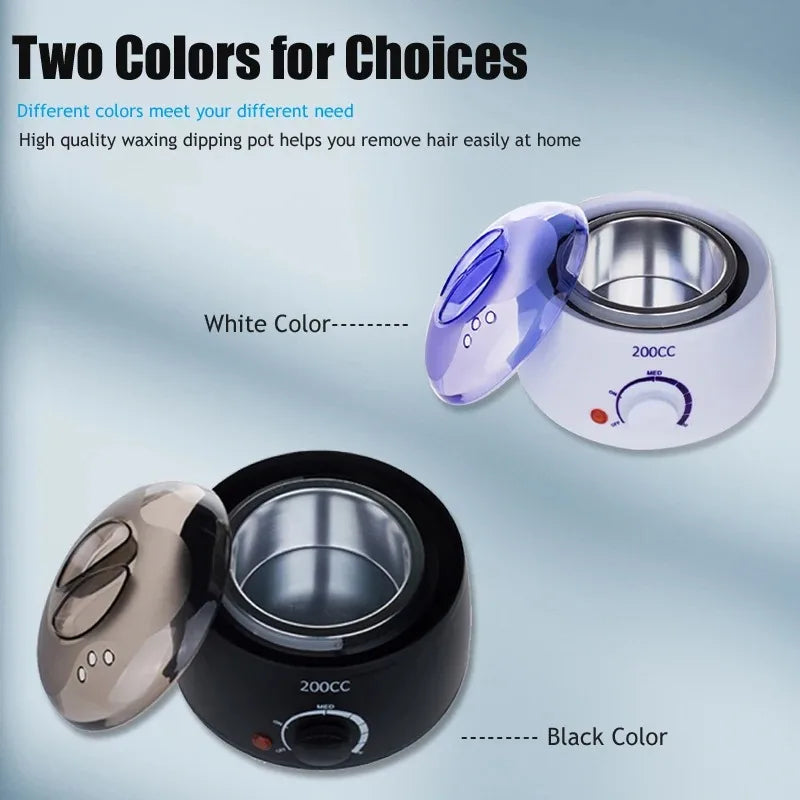 200ml Wax Heater Machine — EU & US Plug, Wax Beans Kit