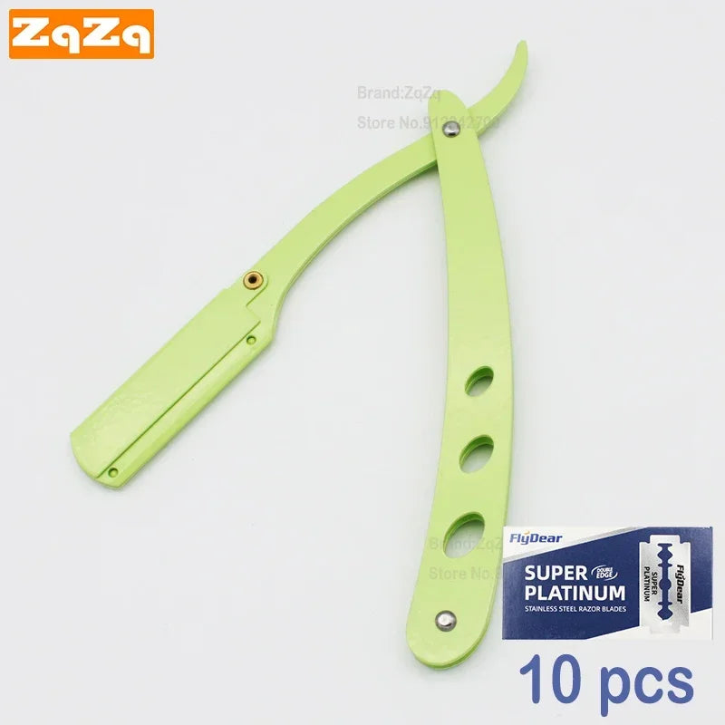 ZqZq Straight Razor Starter Kit — 10 Blades Included