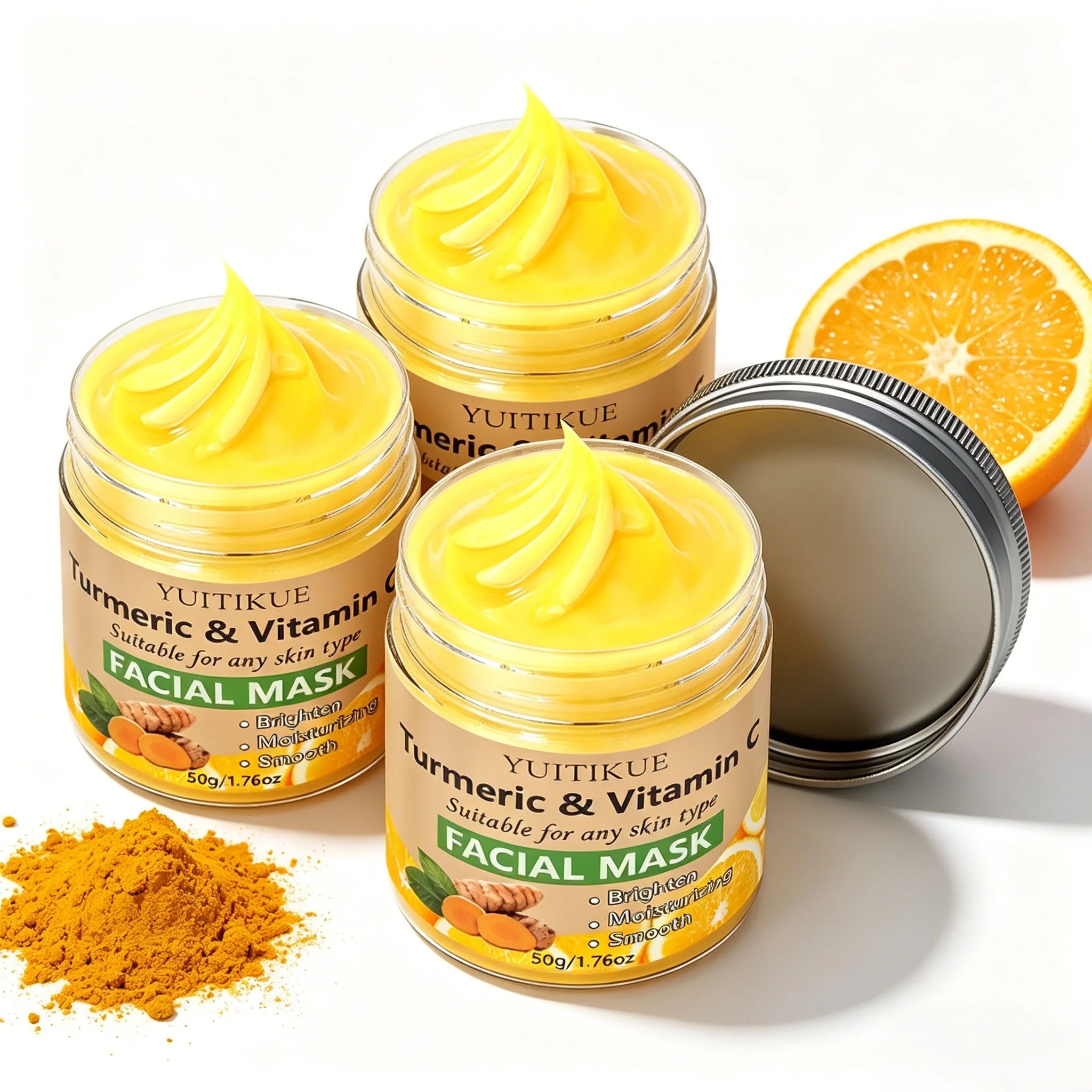 Turmeric & Vitamin C Clay Mask — 120g Brightening Treatment