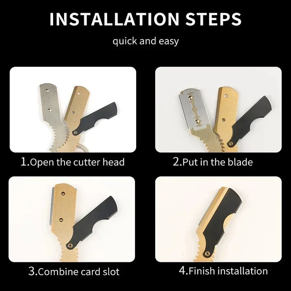 Thumb-Grip Straight Razor — Beard & Eyebrow Shaping