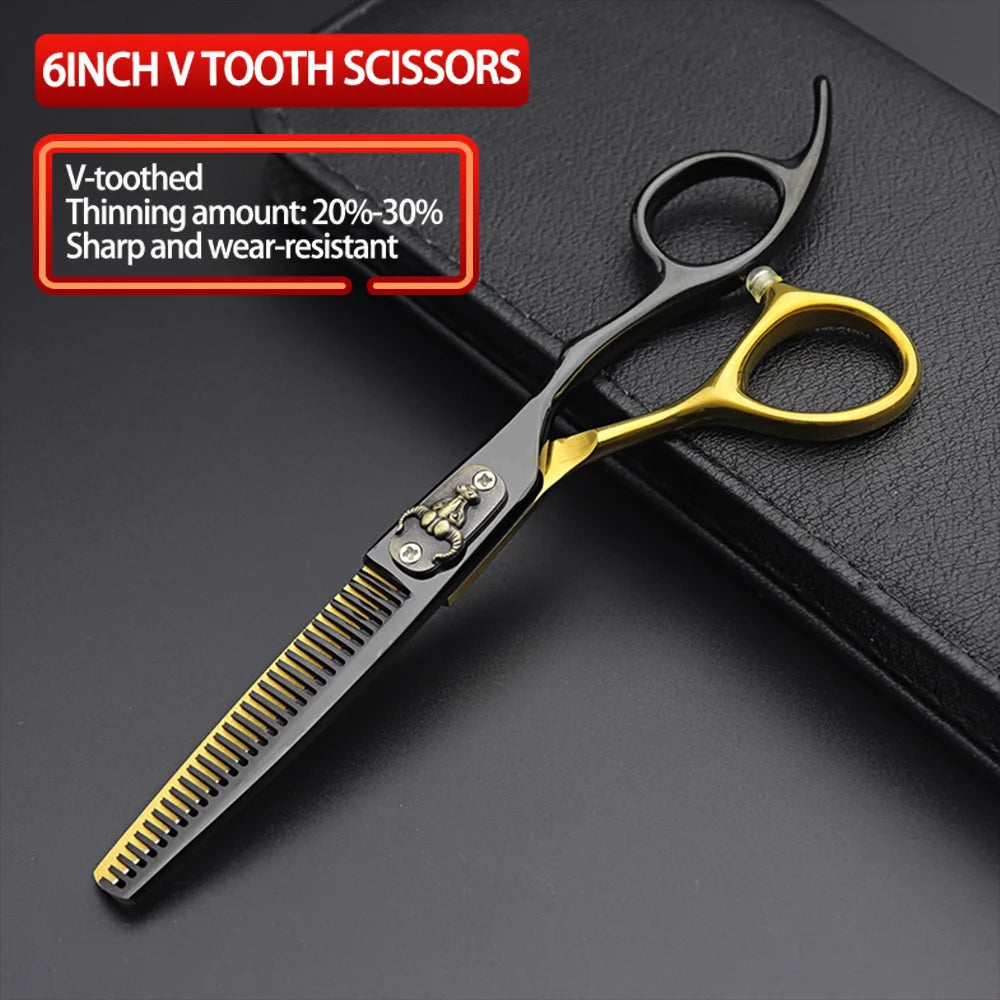 Axemoore 6-Inch Premium Barber Scissors — Cutting & Thinning Sets