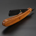 Single Blade Straight Razor — Natural Wood Handle, No Blade Included