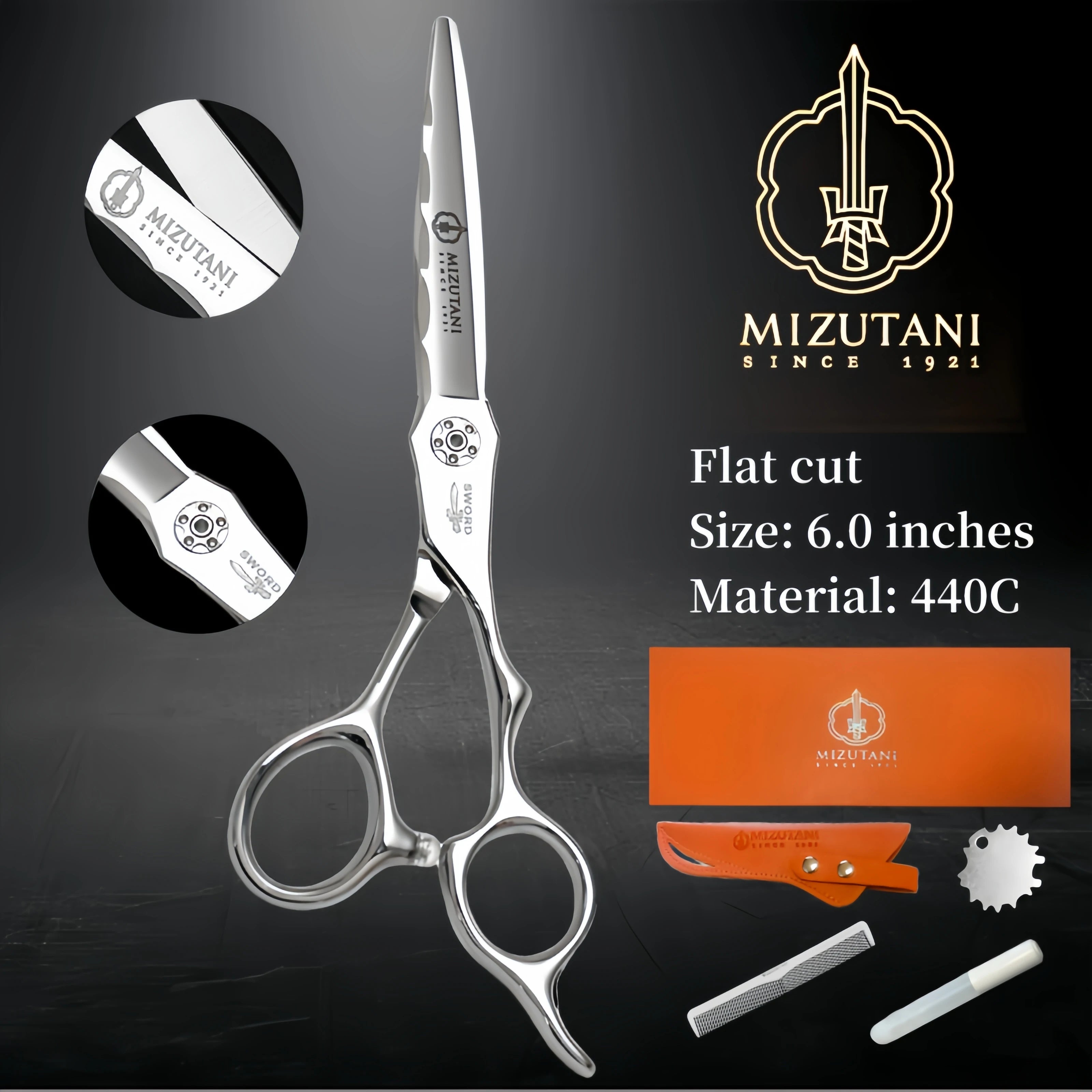 Japan 440C & VG10 Premium Barber Scissors — 6" to 7"