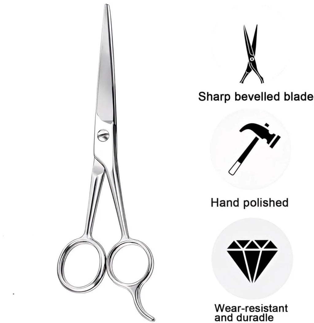 Stainless Steel Barber Scissors — 5.5", 6" & 7"