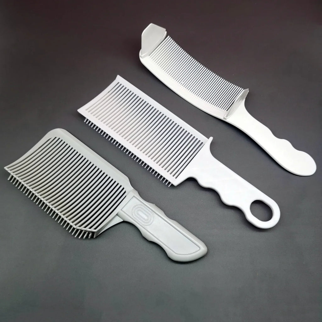 Flat Top Fade Comb & Brush Kit — Grey & White