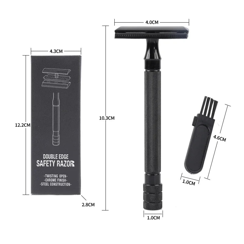 Classic Double-Edge Safety Razor & Brush Kit