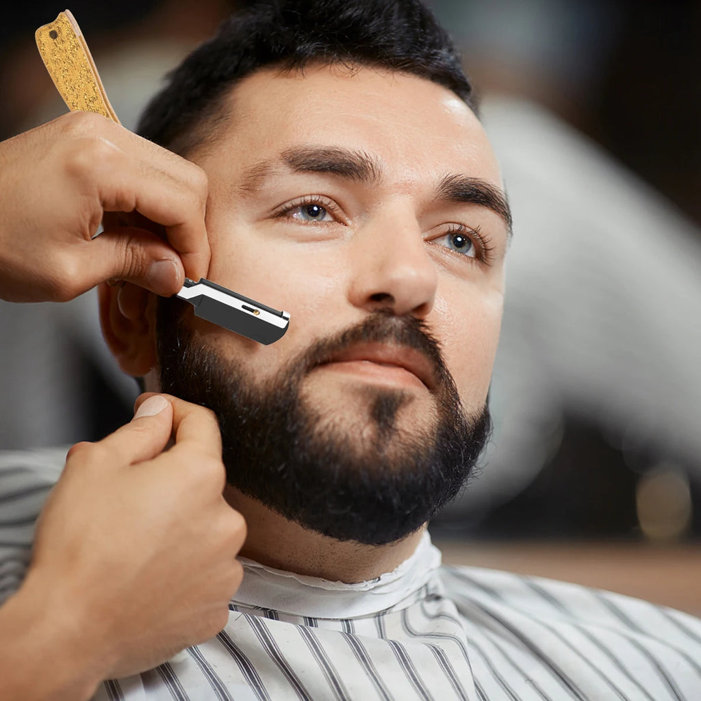 Foldable Straight Razor — Barber Shaving & Contouring