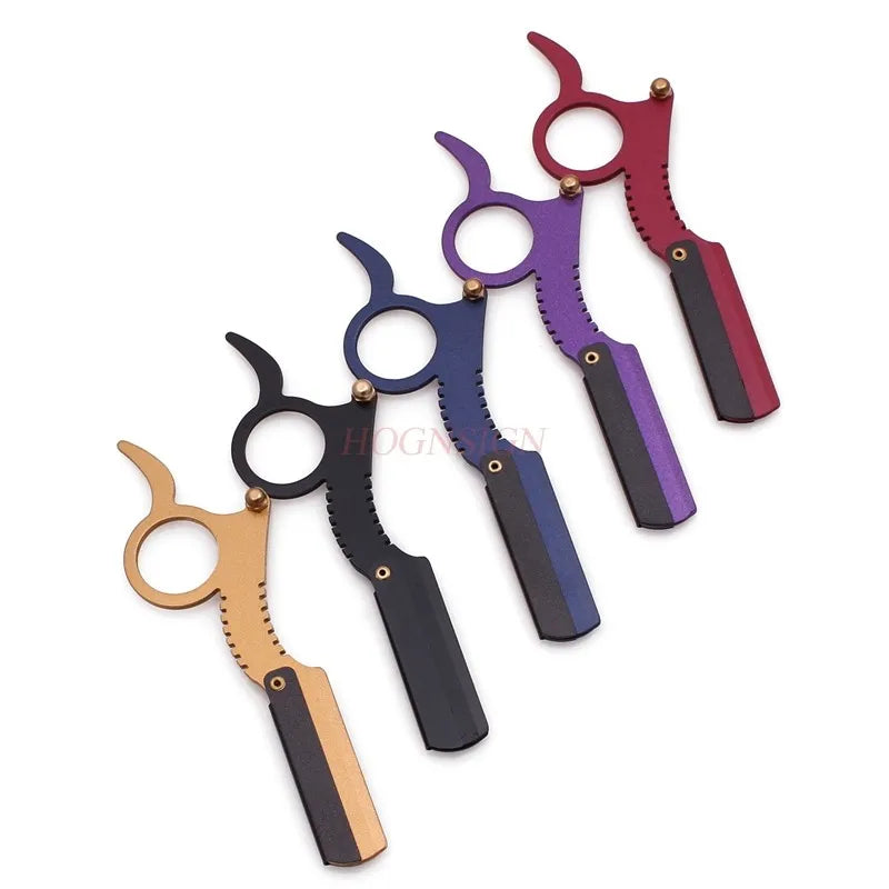 BARBERTOP Colorful Straight Razor — 5 Bold Colors, Replaceable Blade