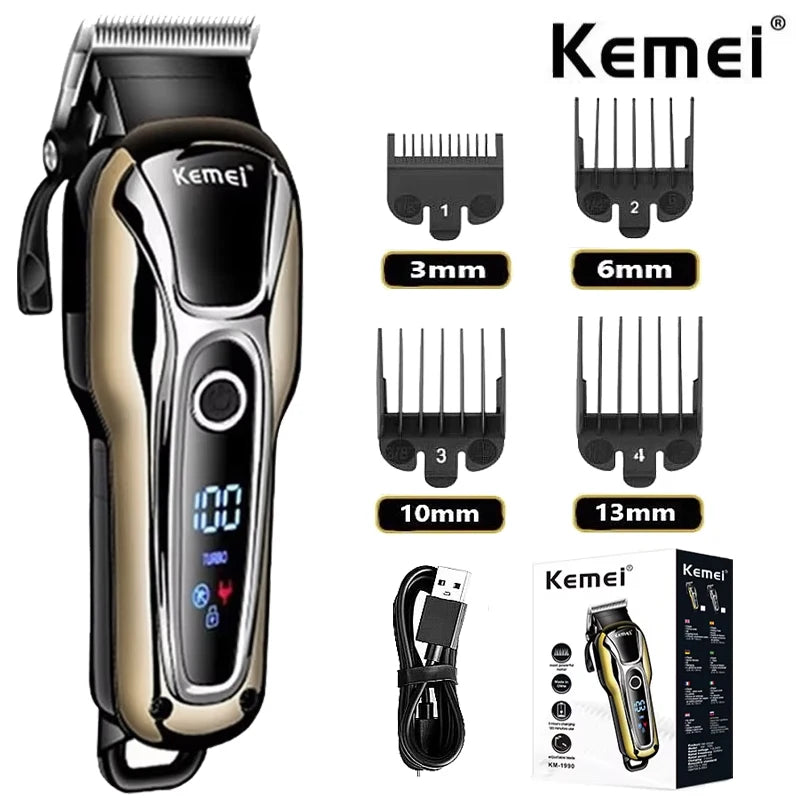 Kemei KM-1990 LCD Professional Barber Clipper